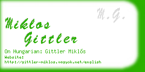 miklos gittler business card